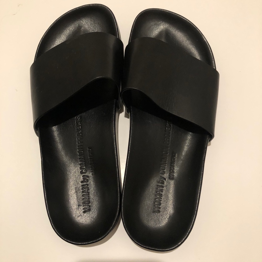 100% Leather Slides
